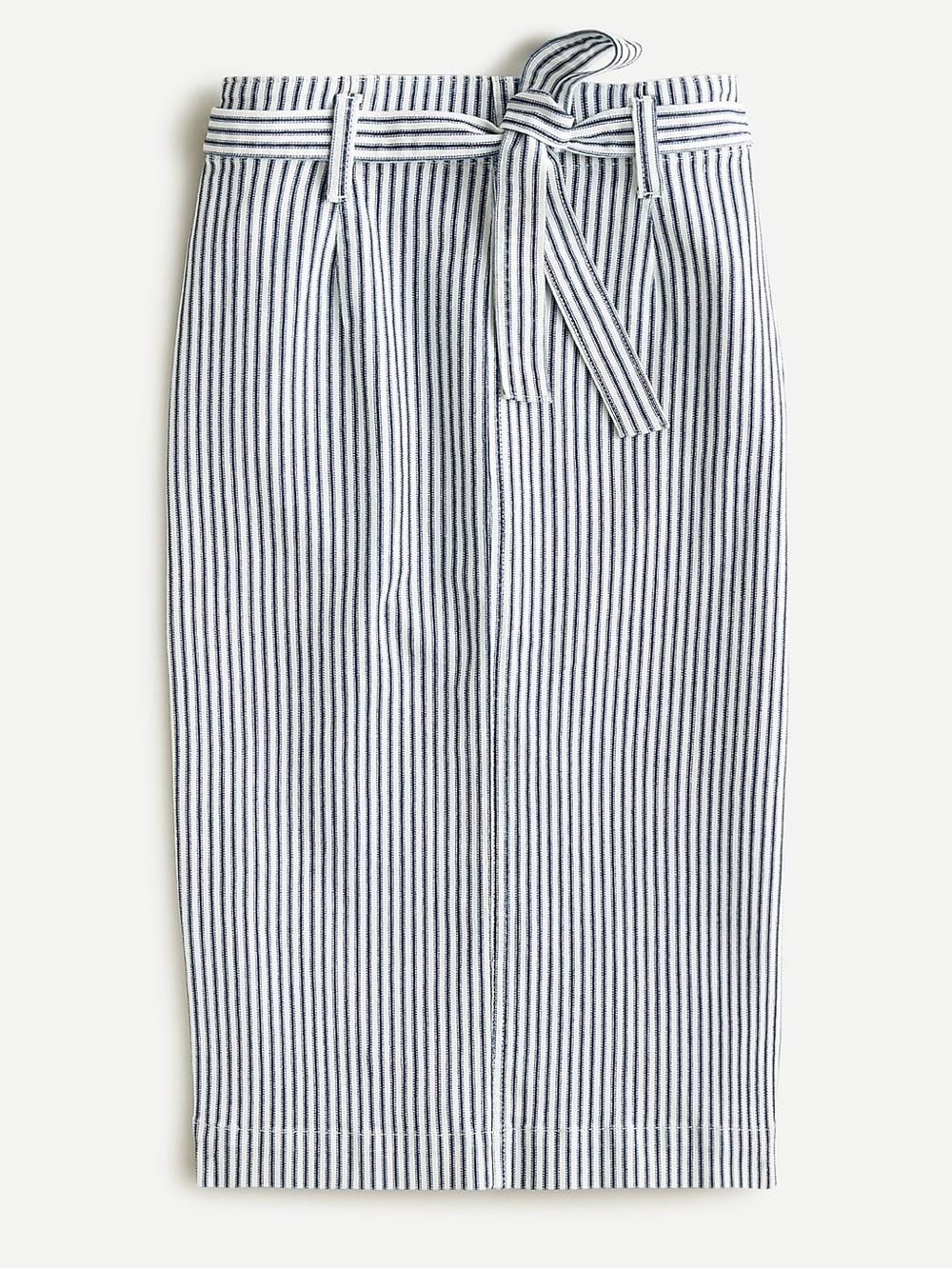 J. Crew Denim skirt with railroad stripe navy white size 29